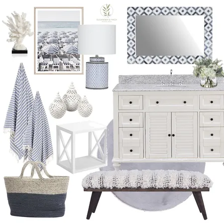 Hamptons bathroom. Interior Design Mood Board by Oleander & Finch Interiors on Style Sourcebook