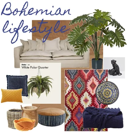 Bohemian lifestyle Interior Design Mood Board by SueComber