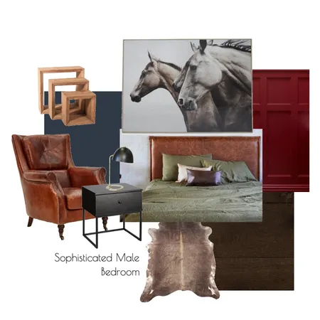 Masculine Bedroom Interior Design Mood Board by studiogeorgie on Style Sourcebook