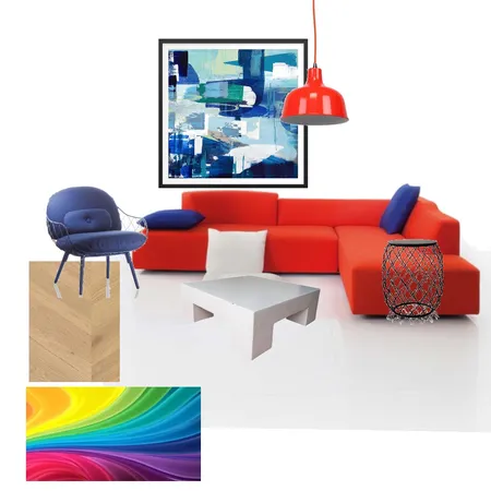 Red and blue Color scheme living room Interior Design Mood Board by Simona Jack on Style Sourcebook