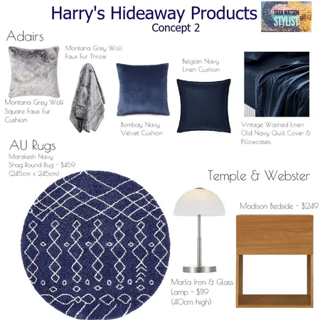 Harry's Hideaway Products 2 Interior Design Mood Board by Blush Interior Styling