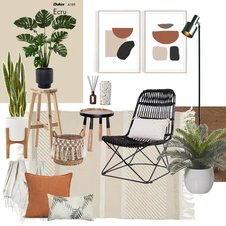 reading nook - indo Interior Design Mood Board by Kutata Interior Design & Styling