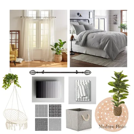 Modern Boho Interior Design Mood Board by nel767