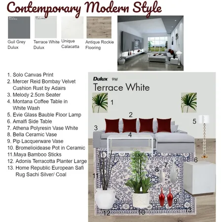 Modern Style Living Interior Design Mood Board by Richard_IDI on Style Sourcebook
