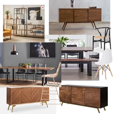Dining Room Interior Design Mood Board by charmai