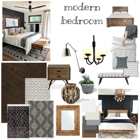 Modern bedroom Interior Design Mood Board by Laczi Emôke