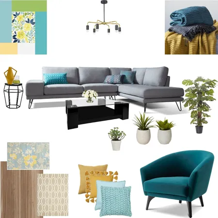 Living room mood board Interior Design Mood Board by Sujoya
