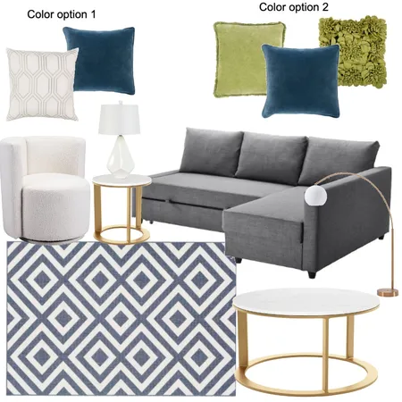 West Teen Room blue and white rug option Interior Design Mood Board by Intelligent Designs on Style Sourcebook