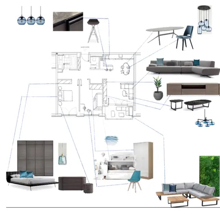 Positioning of furniture in the appartment Interior Design Mood Board by Simona Jack on Style Sourcebook