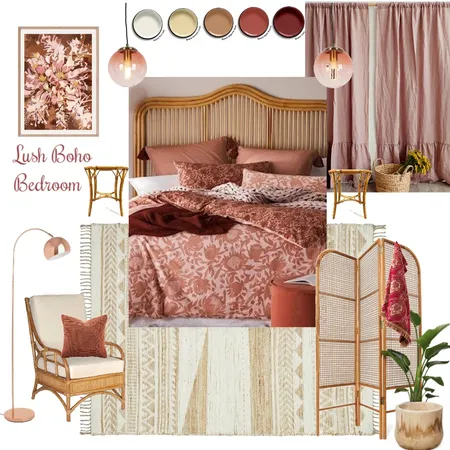 Lush Boho Bedroom Interior Design Mood Board by Complete Harmony Interiors on Style Sourcebook