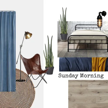 Industrial Bedroom Interior Design Mood Board by mjanainab on Style Sourcebook