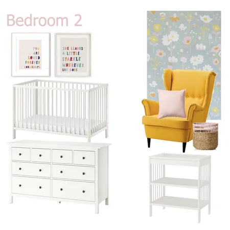 Bedroom 1, Majvillan Bloom Wallpaper Interior Design Mood Board by The House of Lagom on Style Sourcebook