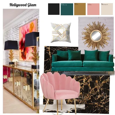 Hollywood glam Interior Design Mood Board by iisha Mae on Style Sourcebook