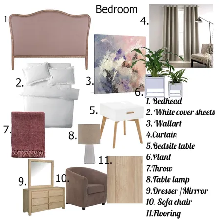 bedroom soft pink Interior Design Mood Board by Ms Corlette on Style Sourcebook