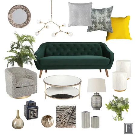 Living Room Interior Design Mood Board by Filhem Studio on Style Sourcebook