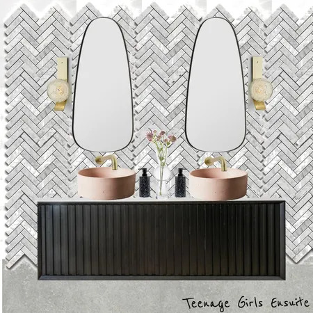 Teenage Girls ensuite v2 Interior Design Mood Board by A1designstudio on Style Sourcebook