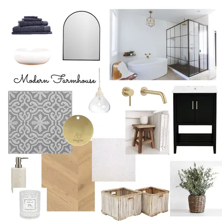 Modern Farmhouse bath Interior Design Mood Board by adifalach on Style Sourcebook