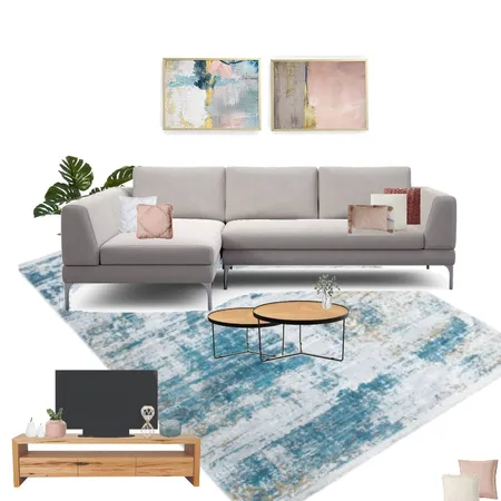 סלון מודרני ורוד טורקיז Interior Design Mood Board by renanahuminer on Style Sourcebook