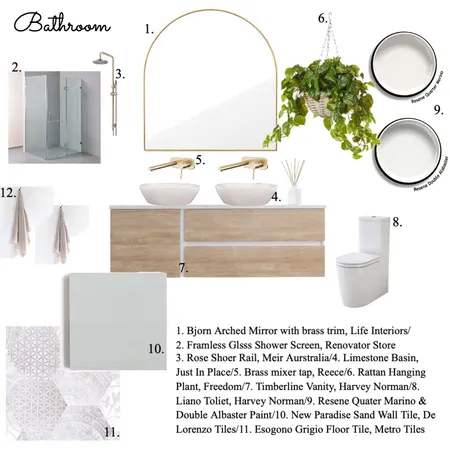 Bathroom Interior Design Mood Board by Tone Design on Style Sourcebook