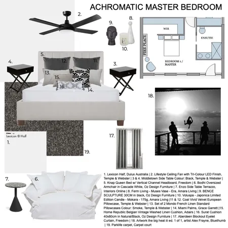 Master bed room Interior Design Mood Board by jasmine-jayne-simmons@hotmail.com on Style Sourcebook