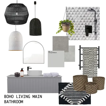 boho bathroom Interior Design Mood Board by jessiegarlick on Style Sourcebook
