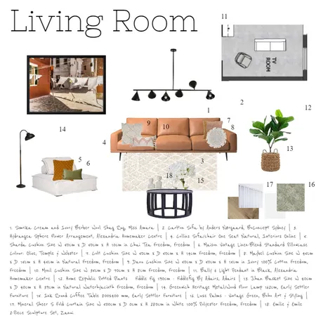 Living Room Interior Design Mood Board by celineinterior on Style Sourcebook