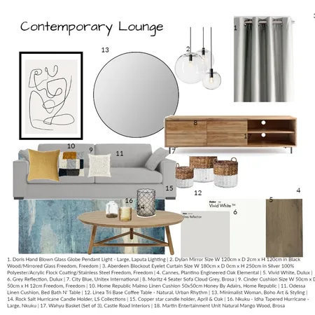 ContemporaryLounge Interior Design Mood Board by LJT0994