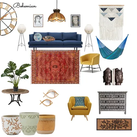 Bohemian Interior Design Mood Board by Sailakshmi_123 on Style Sourcebook