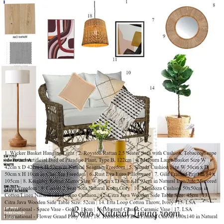 Candace Podersoo Boho Natural living style Interior Design Mood Board by Candace- Storm on Style Sourcebook