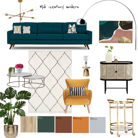 Mid-century mod _003 Interior Design Mood Board by Shobhana on Style Sourcebook
