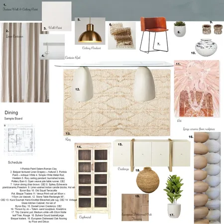 Dining Room Complete Interior Design Mood Board by ShaeGriffiths on Style Sourcebook