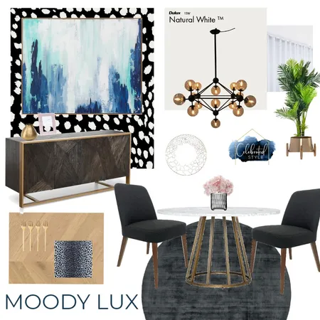 Dining Room Moody Lux Interior Design Mood Board by CADA Interiors on Style Sourcebook