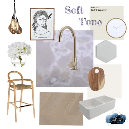Kitchen Soft Tones Interior Design Mood Board by CADA Interiors on Style Sourcebook