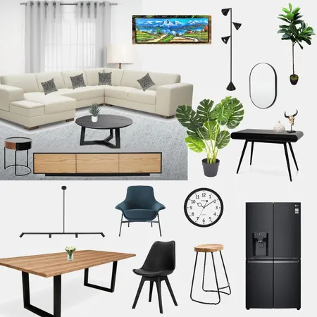 Living Room Interior Design Mood Board by paras