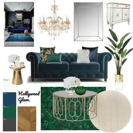 hollywood glam Interior Design Mood Board by Shelly Glendinning on Style Sourcebook