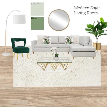 Modern Sage living Room Interior Design Mood Board by Madeline Campbell on Style Sourcebook