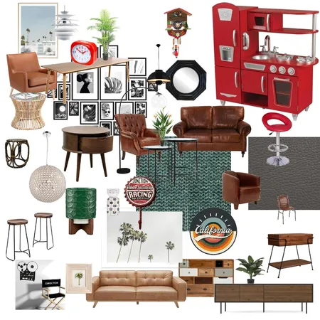 ретро коллаж Interior Design Mood Board by erica princess on Style Sourcebook