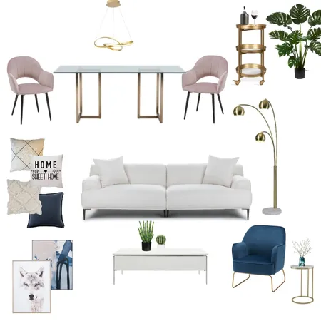 Living + Dining 34 Interior Design Mood Board by Carolina Nunes on Style Sourcebook