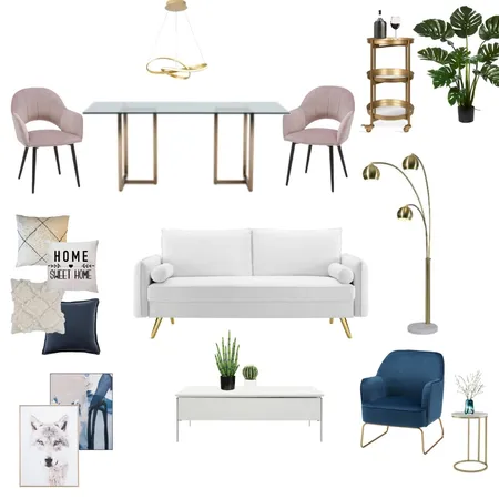 Living + Dining 35 Interior Design Mood Board by Carolina Nunes on Style Sourcebook
