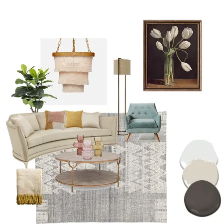 Living Room Interior Design Mood Board by An English View on Style Sourcebook
