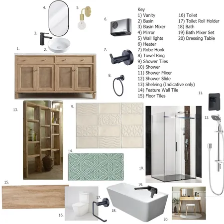 Ensuite Sample Board Interior Design Mood Board by nathaliefayeinteriors on Style Sourcebook