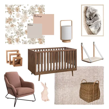 dusty rose nursery Interior Design Mood Board by georgiamurphy on Style Sourcebook