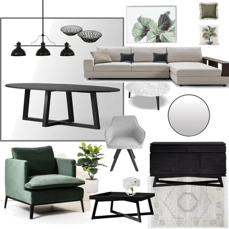 Monocromatic Greens Interior Design Mood Board by Style by Sisters on Style Sourcebook