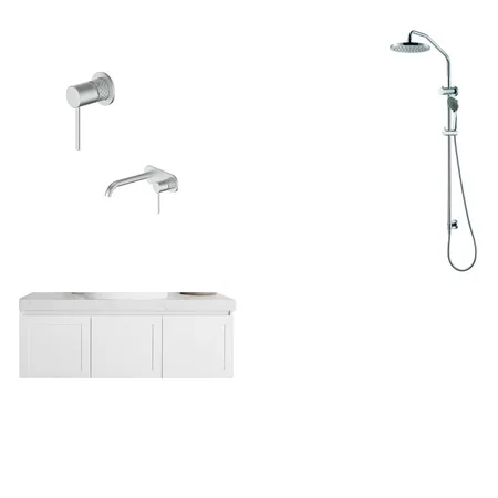 Guest Bathroom Interior Design Mood Board by allieflano