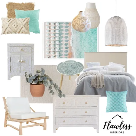 boho bedroom Interior Design Mood Board by Flawless Interiors Melbourne on Style Sourcebook