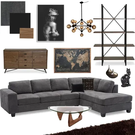 Dark living room Interior Design Mood Board by EstherMay on Style Sourcebook