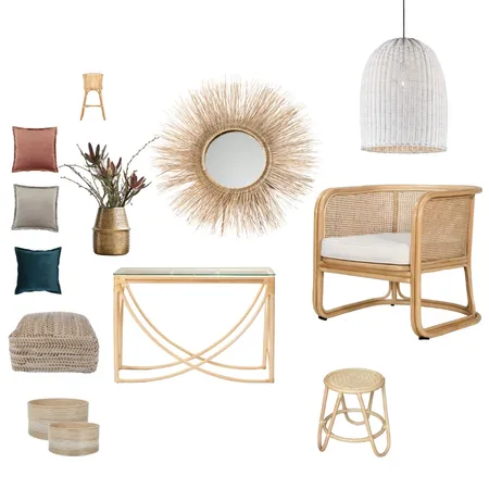 Rattan Interior Design Mood Board by Style by Sisters