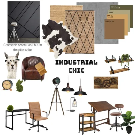 Industrial Chic Interior Design Mood Board by Taylor Made by Lisa on Style Sourcebook