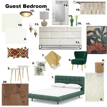 Guest Bedroom Interior Design Mood Board by soskib on Style Sourcebook