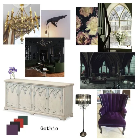 gothic 3 Interior Design Mood Board by rolsybaby on Style Sourcebook
